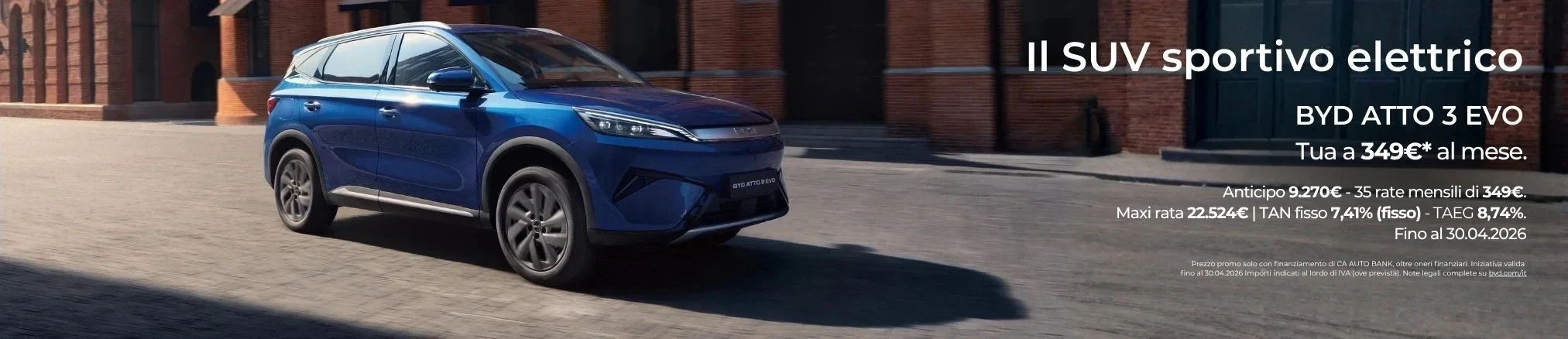Offerte e Promozioni Atto 3 EVO con Leasing Privati.
