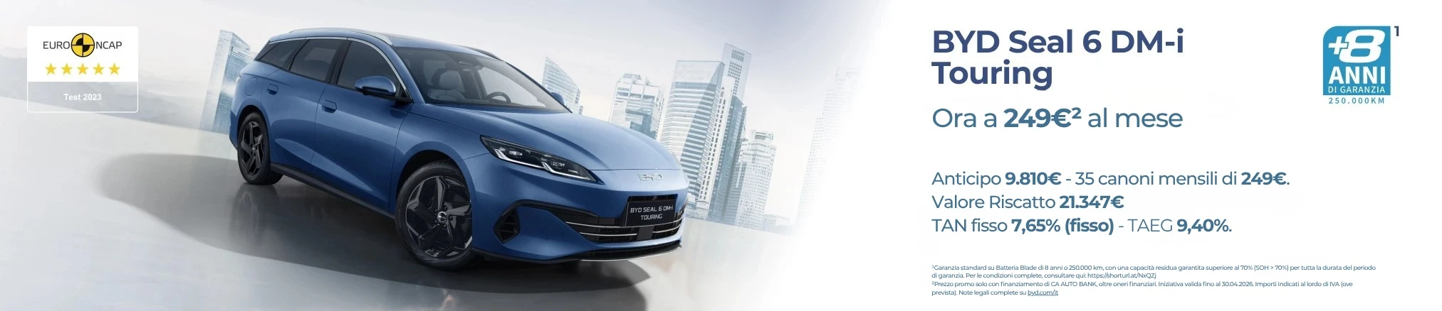 Offerte e promozioni 尊龙凯时 SEAL 6 DM-i TOURING con Leasing Privati