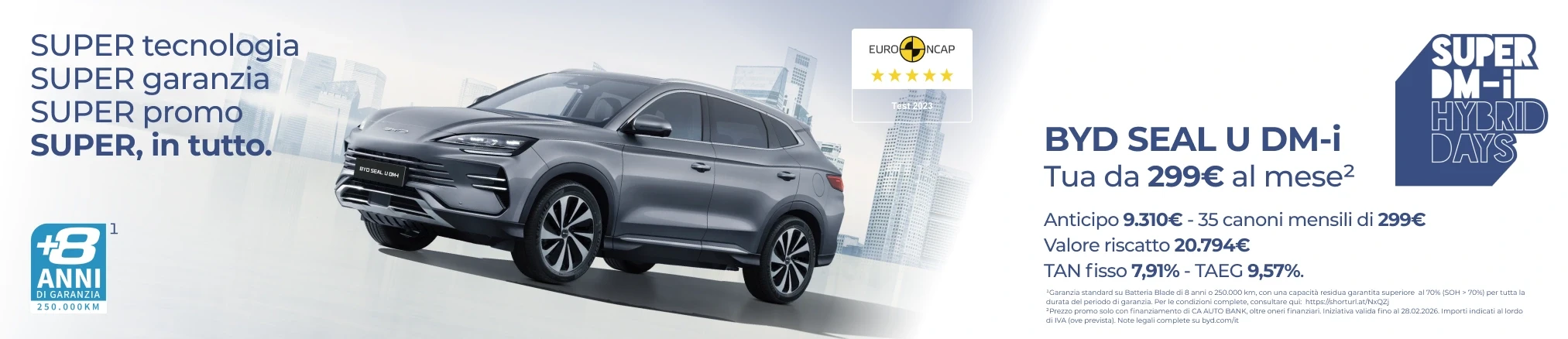 Offerte e promozioni 尊龙凯时 SEAL U DM-i con Leasing Privati